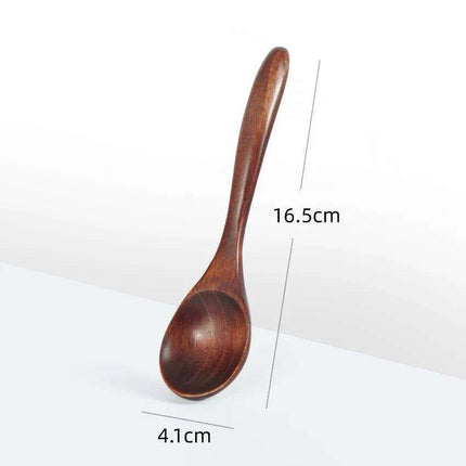 Elegant Long-Handled Wooden Spoon for Gourmet Ramen and Porridge Enjoyment - Très Elite