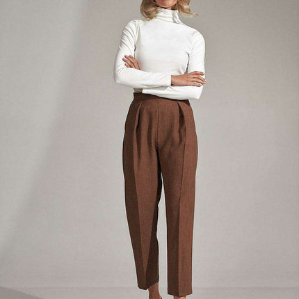 Elegant Long Sleeve Black Turtleneck Blouse - Très Elite