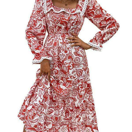 Elegant Long Sleeve Floral Maxi Dress for Women - Très Elite