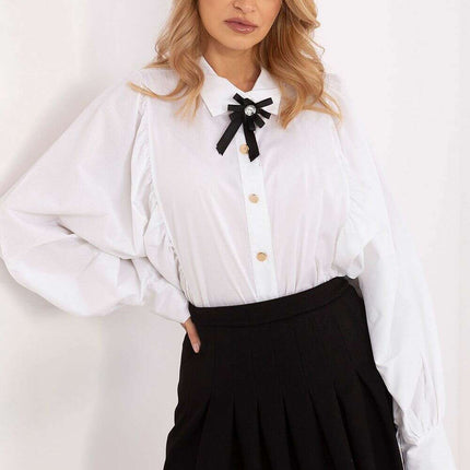 Elegant Long Sleeve Shirt 204972 Black For Women Workwear - Très Elite