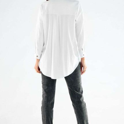 Elegant Long Sleeve Stand-Up Shirt for Men - Ideal for Business and Casual Wear - Très Elite