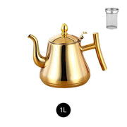 Elegant Long-Spout Stainless Steel Teapot for Perfectly Brewed Tea and Coffee - Très Elite