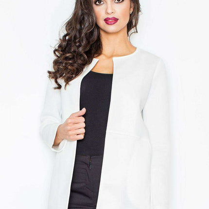 Elegant Longline Foam Jacket with Stylish Accents - Très Elite