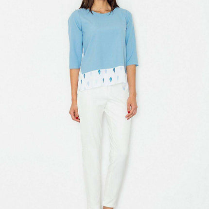 Elegant Loose-Fit 3/4 Sleeve Blouse - Find Your Ideal Size