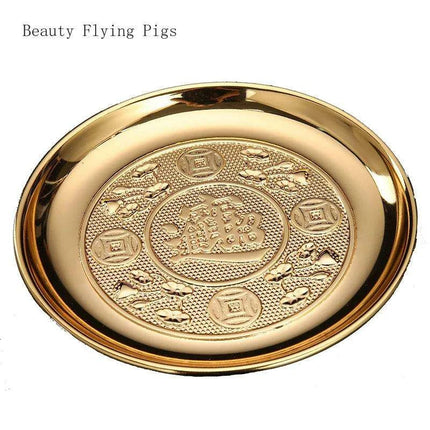 Elegant Lotus Metal Offering Dish for Spiritual Serenity and Home Decor - Très Elite