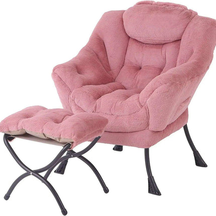Elegant Lounge Chair Ensemble with Ottoman and Storage Compartment - Très Elite