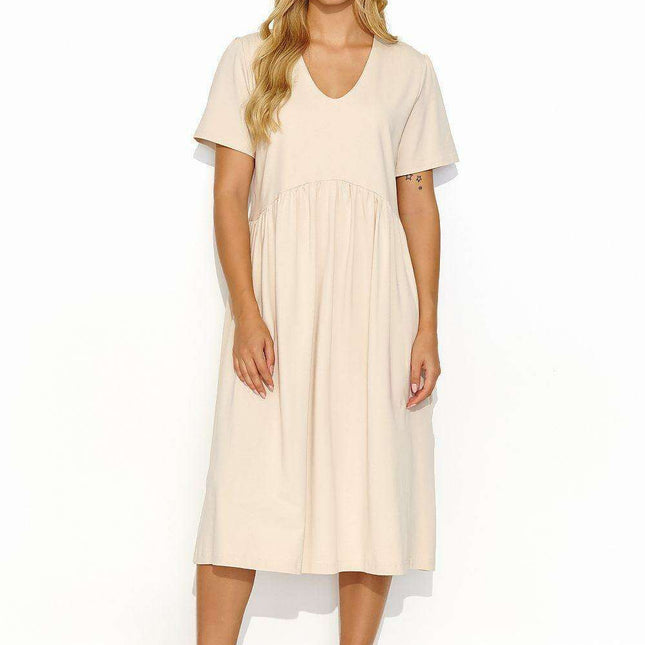 Elegant Macadamia All-Day Dress