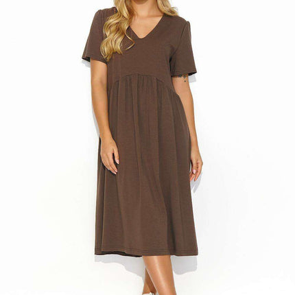 Elegant Macadamia All-Day Dress - Très Elite