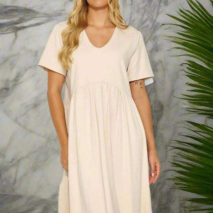 Elegant Macadamia All-Day Dress