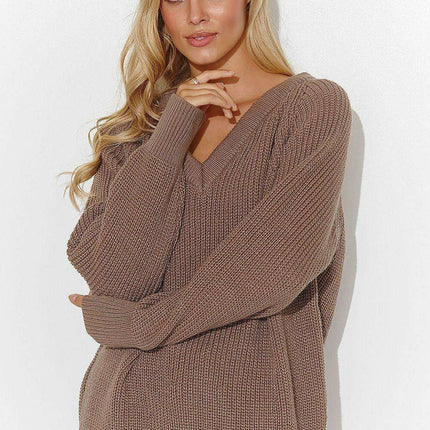 Elegant Macadamia Knit Jumper