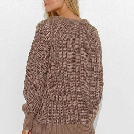 Elegant Macadamia Knit Jumper - Très Elite