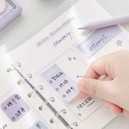 Elegant Macron Color Mini Sticky Note Set - Faint Secret Collection, 210 Sheets for Creative Expression and Everyday Reminders - Très Elite