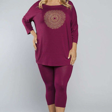 Elegant Mandala Print Italian Loungewear Set - Très Elite