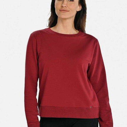 Elegant Maroon Women's Relaxed Fit Pullover Sweatshirt
