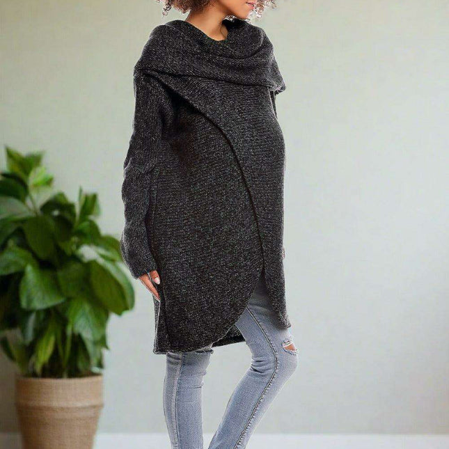 Elegant Maternity Knit Wrap - Cozy Style for Expecting Moms