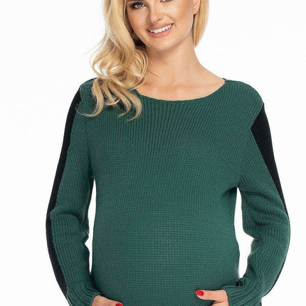 Elegant Maternity Peekaboo Sweater for Expecting Moms - Très Elite