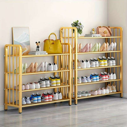 Elegant Metal Shoe Organizer for 12-20 Pairs: A Chic Storage Solution for Every Room - Très Elite