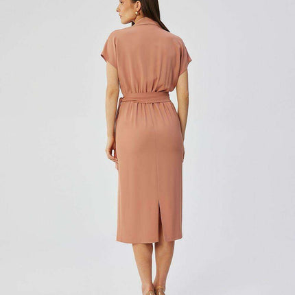 Elegant Midi Dress with Airy Kimono Sleeves - Made in Europe - Très Elite
