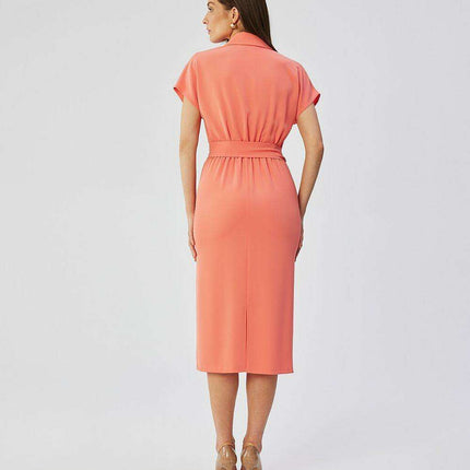 Elegant Midi Dress with Airy Kimono Sleeves - Made in Europe - Très Elite