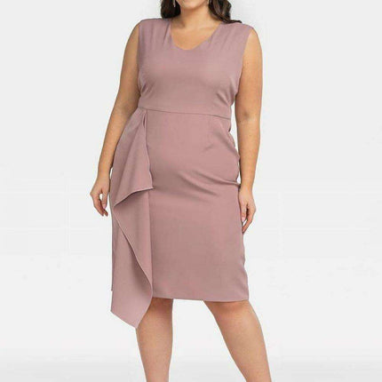 Elegant Mila Plus Size Midi Dress - Très Elite