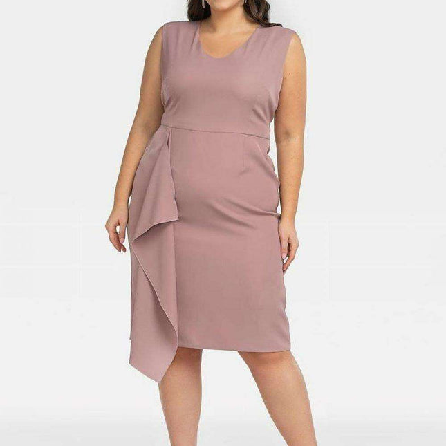 Elegant Mila Plus Size Midi Dress
