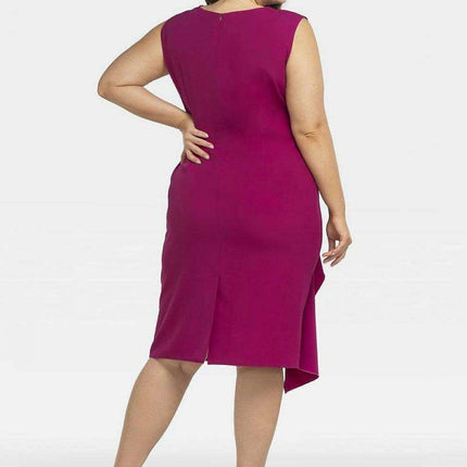 Elegant Mila Plus Size Midi Dress - Très Elite