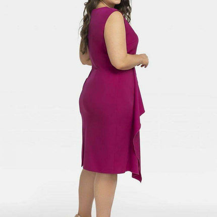 Elegant Mila Plus Size Midi Dress - Très Elite