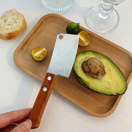 Elegant Mini Bread Cutter with Stylish Wooden Handle: Ideal for Charming Kitchens..