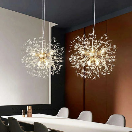 Elegant Modern LED Crystal Dandelion Chandelier - Stylish Lighting Solution for Home..