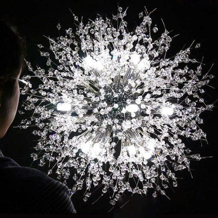 Elegant Modern LED Crystal Dandelion Chandelier - Stylish Lighting Solution for Home..