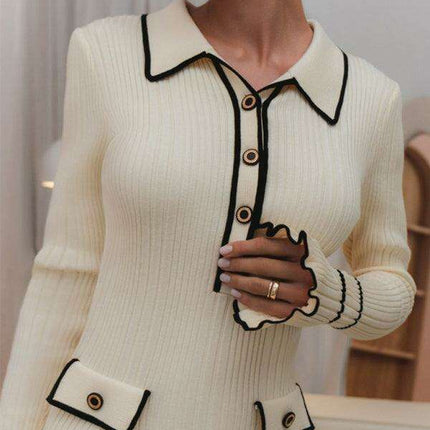 Elegant Modern Lapel Dress: A Fusion of Classic Charm and Trendy Style - Très Elite