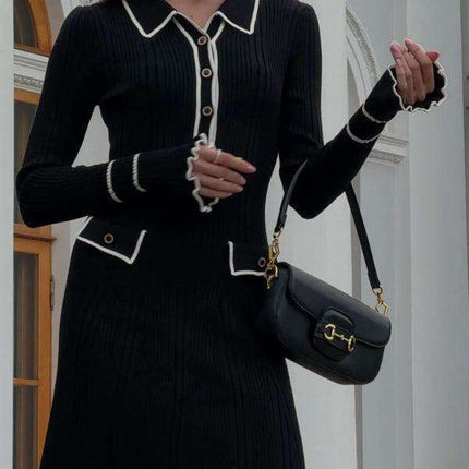 Elegant Modern Lapel Dress: A Fusion of Classic Charm and Trendy Style - Très Elite