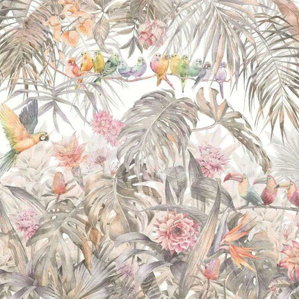 Elegant Monochrome 3D Banana Leaf Wallpaper for Stunning Home Interiors - Très Elite