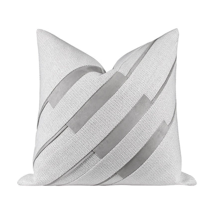 Elegant Moroccan Leather Cushion Cover Set - Artisan Crafted for Luxurious Decor