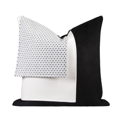 Elegant Moroccan Leather Cushion Cover Set - Artisan Crafted for Luxurious Decor