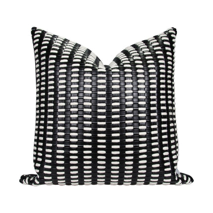 Elegant Moroccan Leather Cushion Cover Set - Artisan Crafted for Luxurious Decor