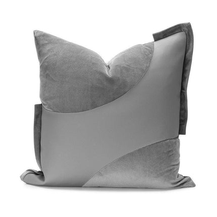 Elegant Moroccan Leather Cushion Cover Set - Artisan Crafted for Luxurious Decor