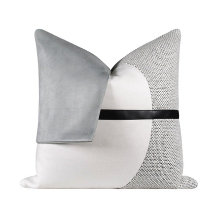 Elegant Moroccan Leather Cushion Cover Set - Artisan Crafted for Luxurious Decor