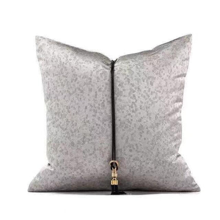 Elegant Moroccan Leather Cushion Cover Set - Artisan Crafted for Luxurious Decor