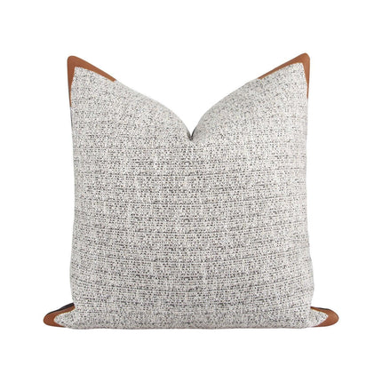 Elegant Moroccan Leather Cushion Cover Set - Artisan Crafted for Luxurious Decor