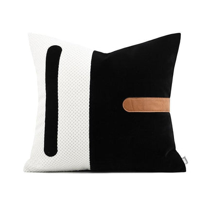 Elegant Moroccan Leather Cushion Cover Set - Artisan Crafted for Luxurious Decor