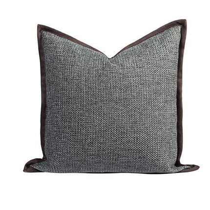 Elegant Moroccan Leather Cushion Cover Set - Artisan Crafted for Luxurious Decor