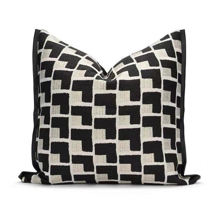 Elegant Moroccan Leather Cushion Cover Set - Artisan Crafted for Luxurious Decor