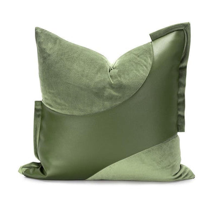 Elegant Moroccan Leather Cushion Cover Set - Artisan Crafted for Luxurious Decor
