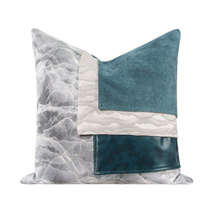 Elegant Moroccan Leather Cushion Cover Set - Artisan Crafted for Luxurious Decor