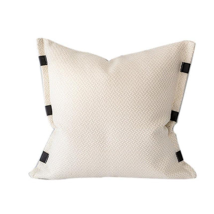 Elegant Moroccan Leather Cushion Cover Set - Artisan Crafted for Luxurious Decor