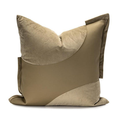 Elegant Moroccan Leather Cushion Cover Set - Artisan Crafted for Luxurious Decor