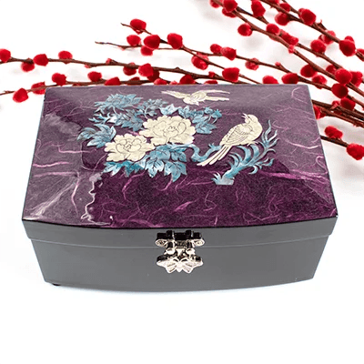 Elegant Mother of Pearl Jewelry Box with Mirror - Stylish Storage for Your Precious Gems- Très Elite- Très Elite