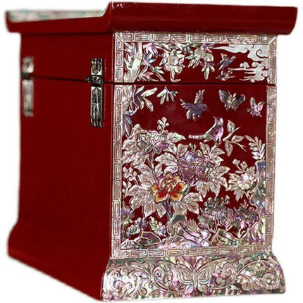 Elegant Mother of Pearl Jewelry Organizer with Ample Compartments for Rings and Bracelets – An Ideal Gift for Her - Très Elite