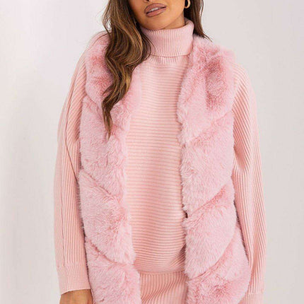Elegant Multi-Pocket Faux Fur Vest for Every Event